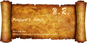 Magyari Raul névjegykártya